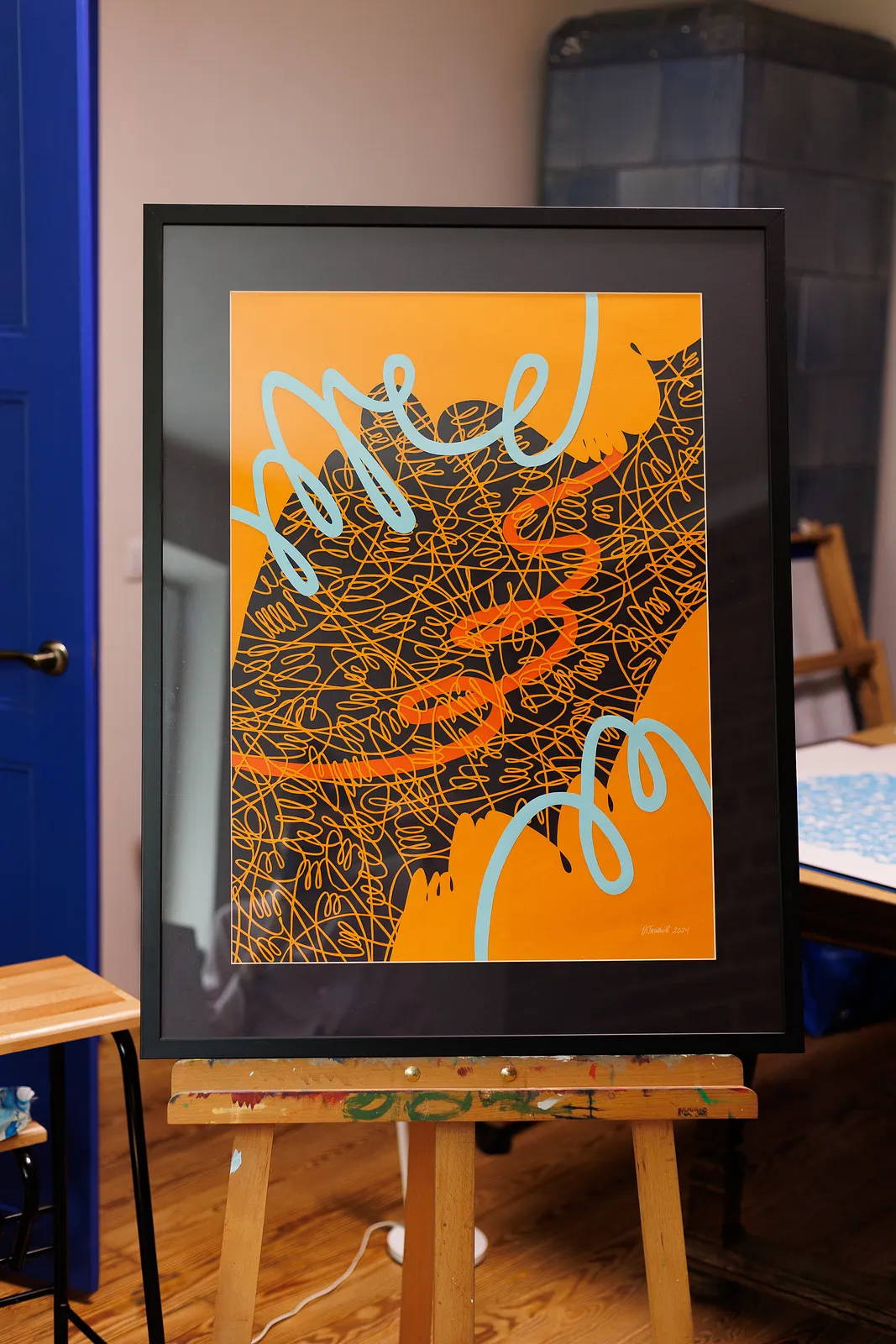 Image of Orange 2 by Olha Hnativ, size: 70х50, made of Paper, papercutting, Papercut medium, from Lviv, priced at $700 Photo 3 of 3.