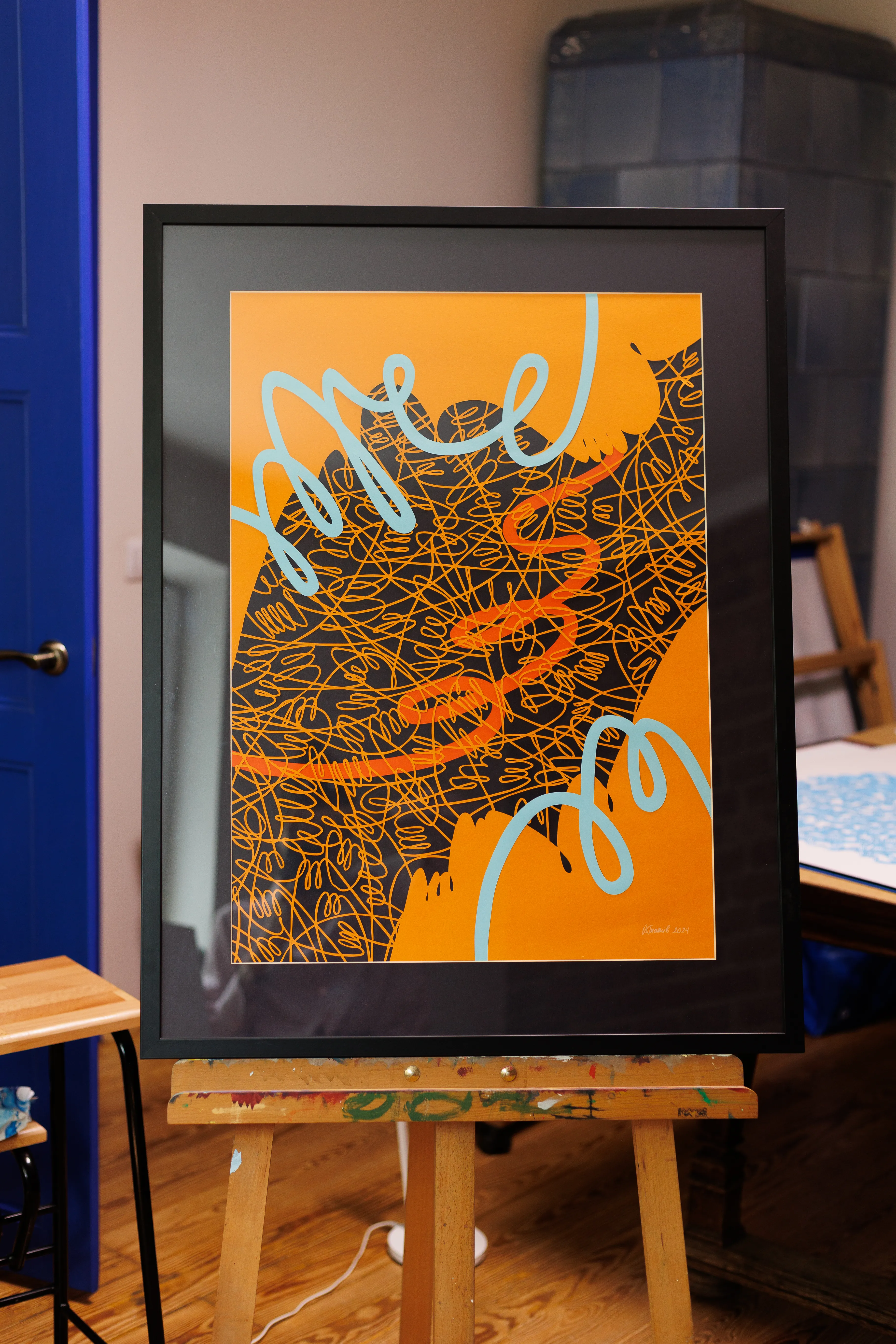 Image of Orange 2 by Olha Hnativ, size: 70х50, made of Paper, papercutting, Papercut medium, from Lviv, priced at $700 Photo 3 of 3.