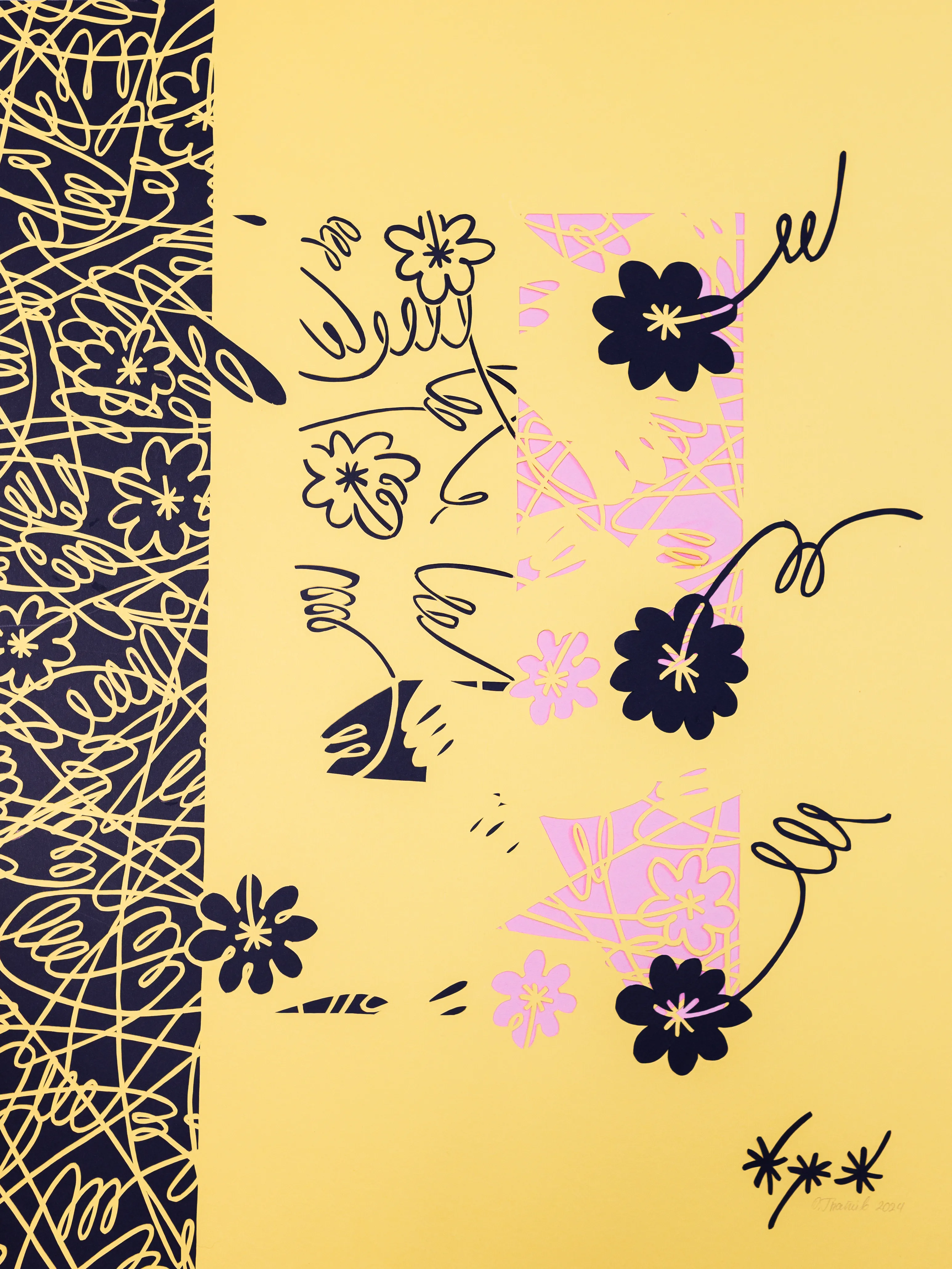 Image of Floral by Olha Hnativ, size: 58х44, made of Paper, papercutting, Papercut medium, from Lviv, priced at $550 Photo 1 of 4.
