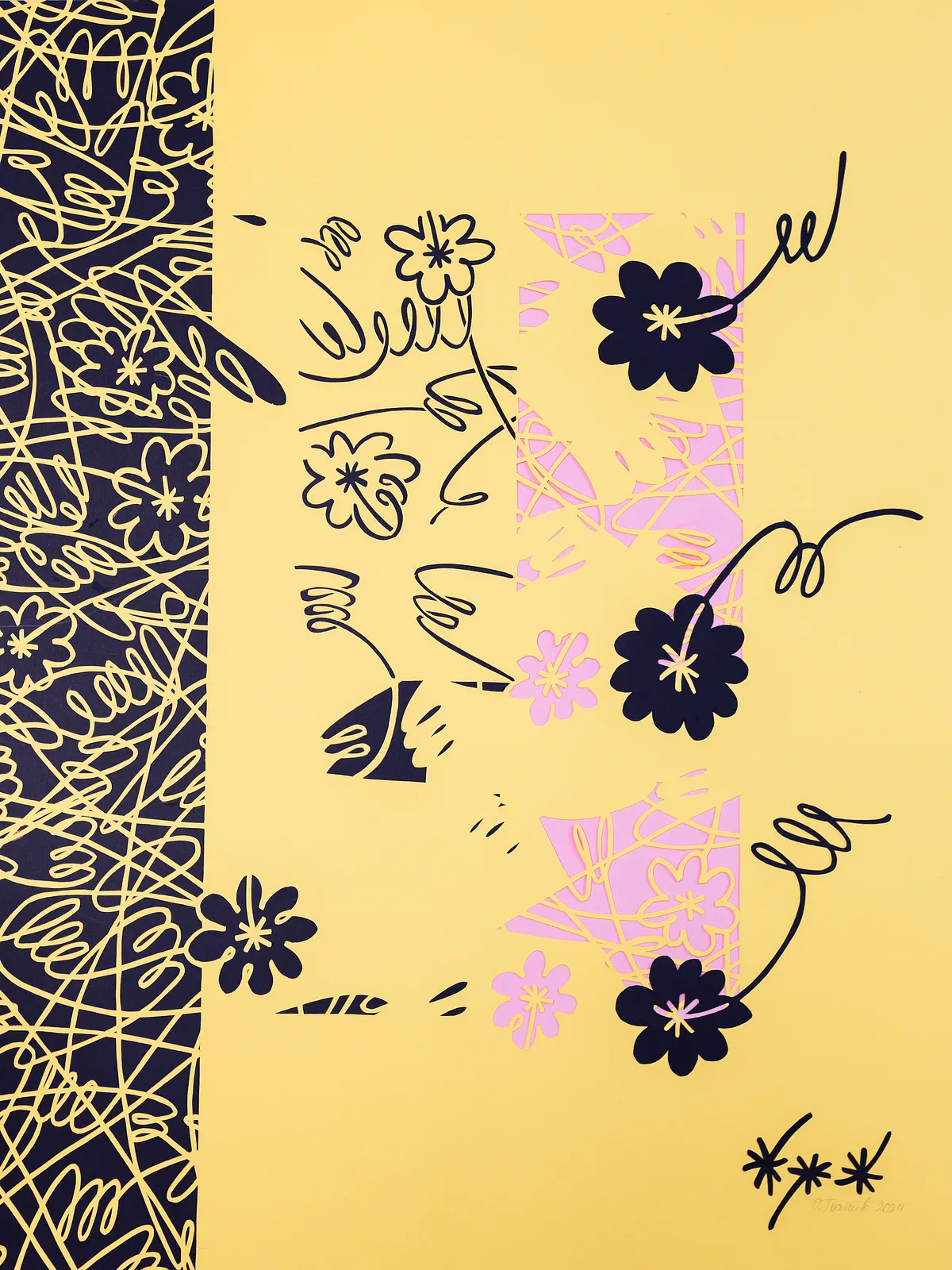 Image of Floral by Olha Hnativ, size: 58х44, made of Paper, papercutting, Papercut medium, from Lviv, priced at $550 Photo 1 of 4.