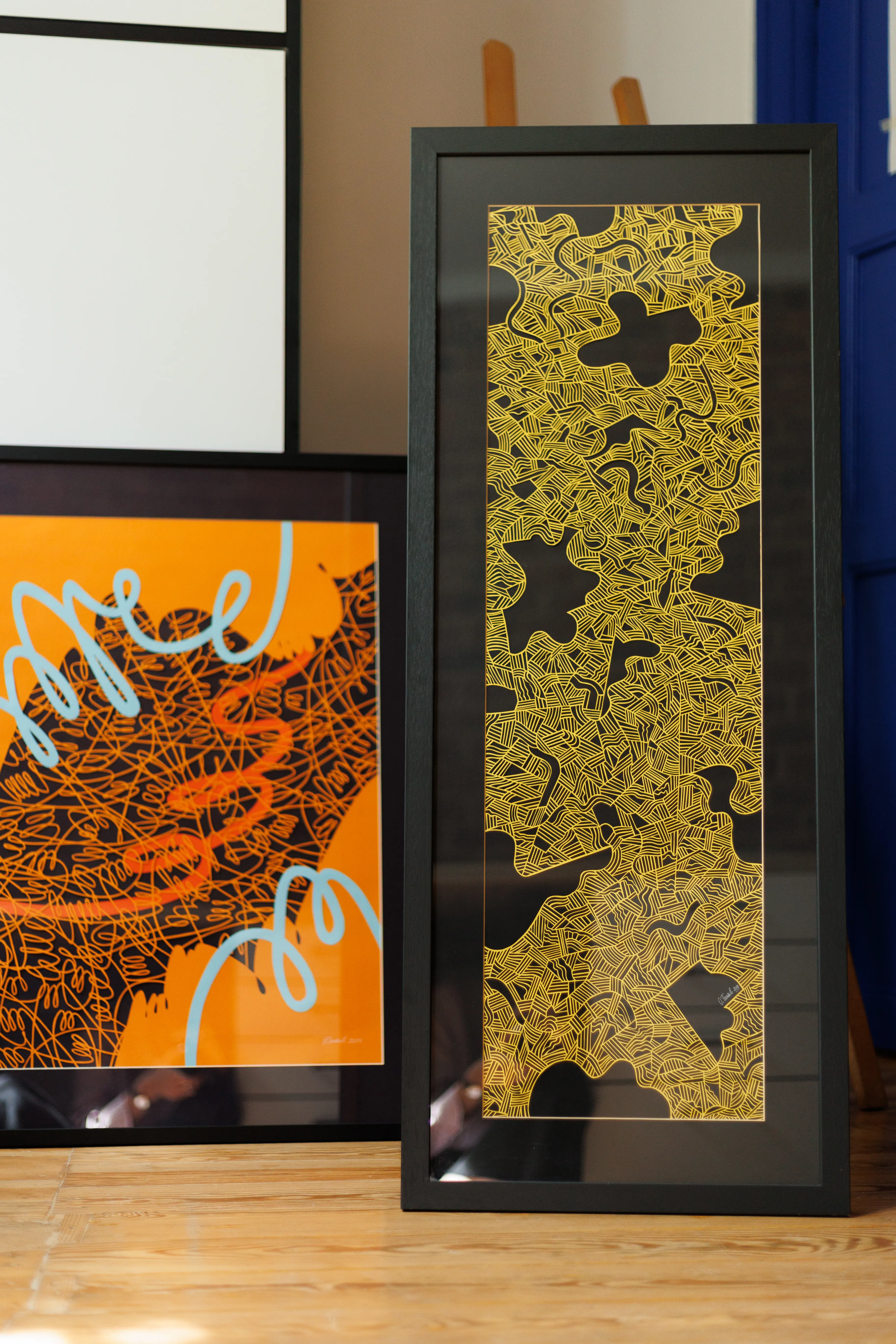 Image of Signs and Questions (Yellow) by Olha Hnativ, size: 100x30cm, made of Paper, papercutting, Papercut medium, from Lviv, priced at $700 Photo 5 of 5.