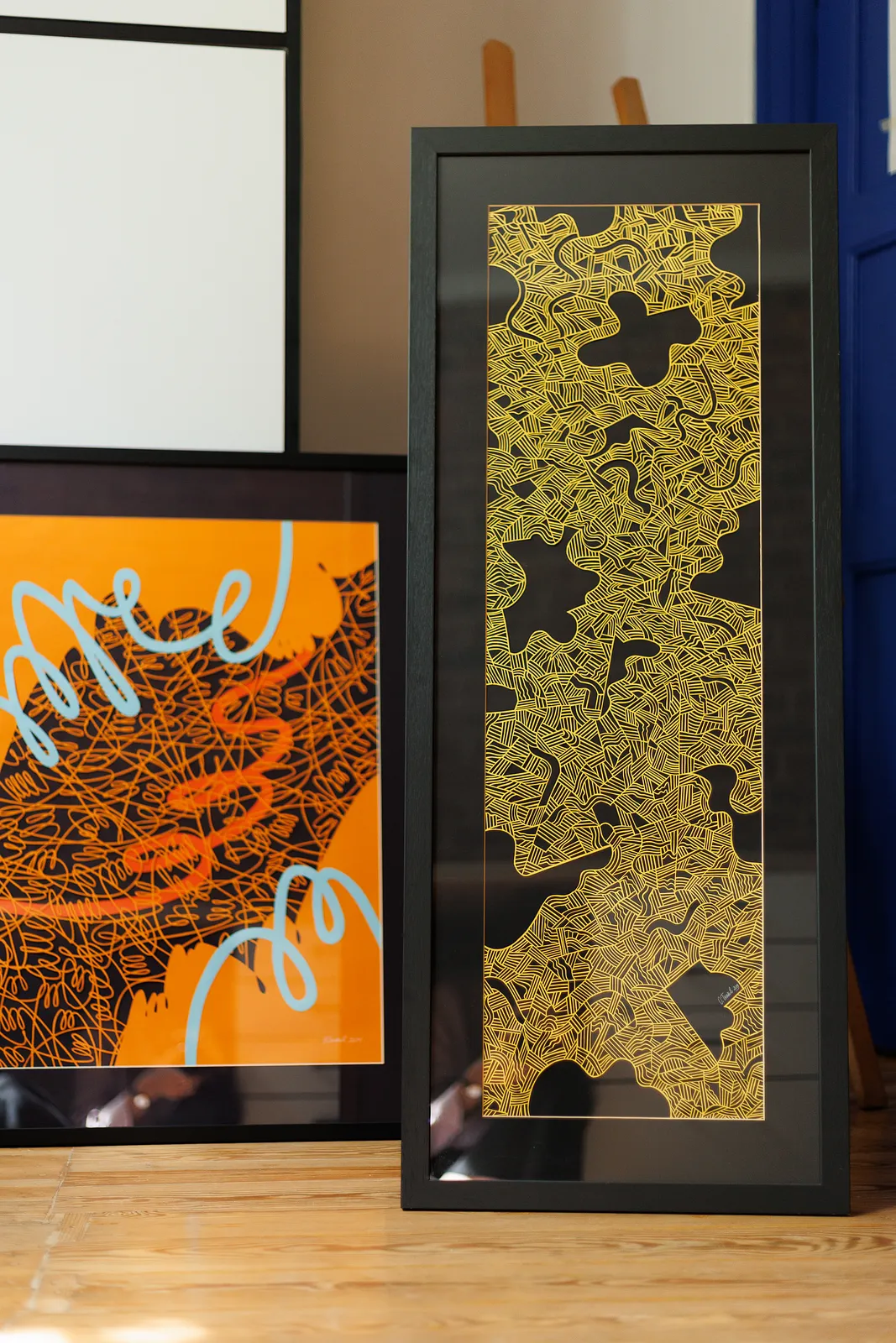 Image of Signs and Questions (Yellow) by Olha Hnativ, size: 100x30cm, made of Paper, papercutting, Papercut medium, from Lviv, priced at $700 Photo 5 of 5.