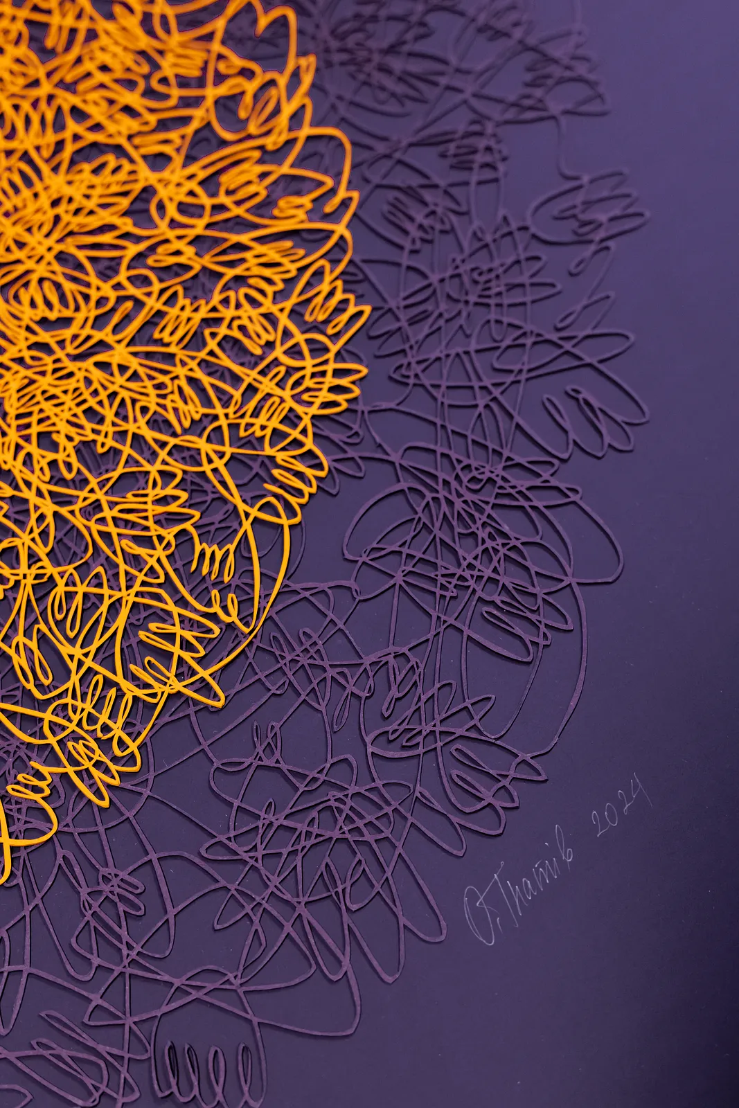 Image of Radiance 1 by Olha Hnativ, size: 60х60, made of Paper, papercutting, Papercut medium, from Lviv, priced at $1600 Photo 2 of 4.