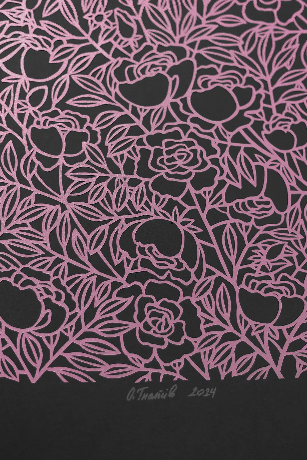 Image of Summer garden by Olha Hnativ, size: 68х98, made of Paper, papercutting, Papercut medium, from Lviv, priced at $700 Photo 3 of 4.
