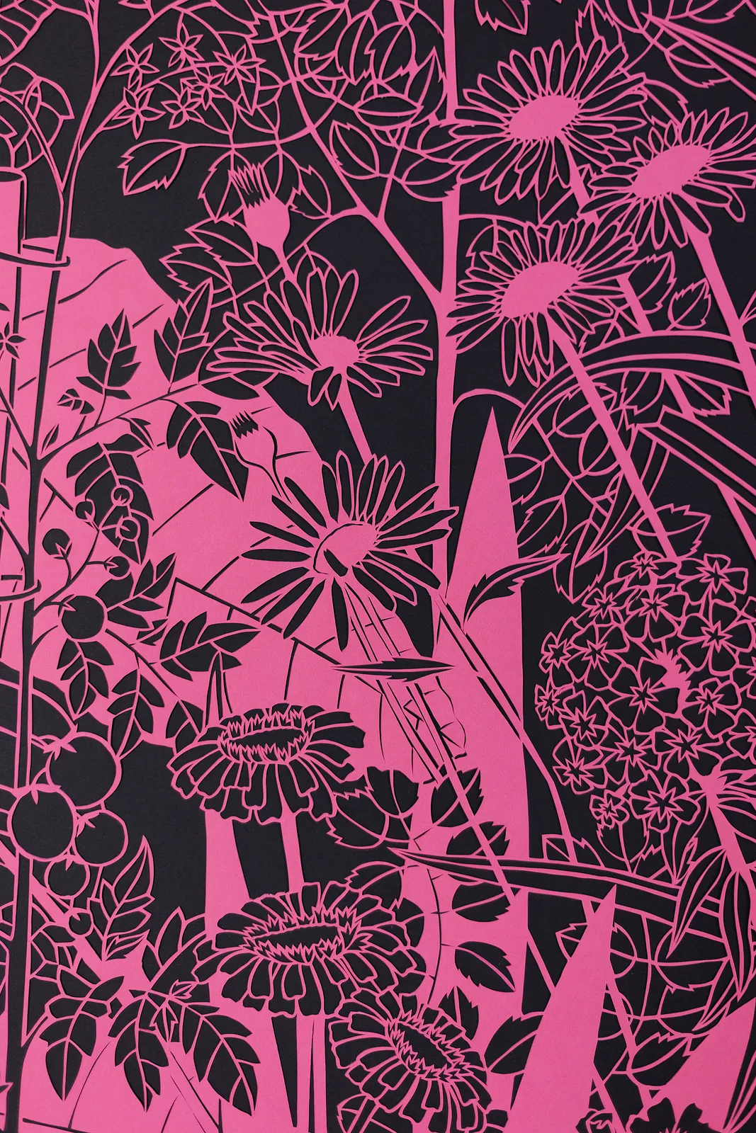 Image of Flowerbed by Olha Hnativ, size: 100х70, made of Paper, papercutting, Papercut medium, from Lviv Photo 4 of 5.