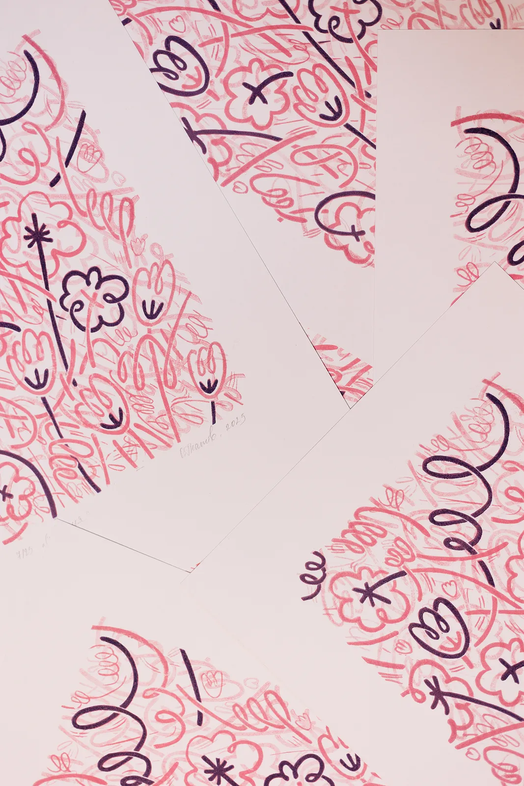 Image of Stems by Olha Hnativ, size: 37х27, Linocut medium, priced at $50 Photo 3 of 3.