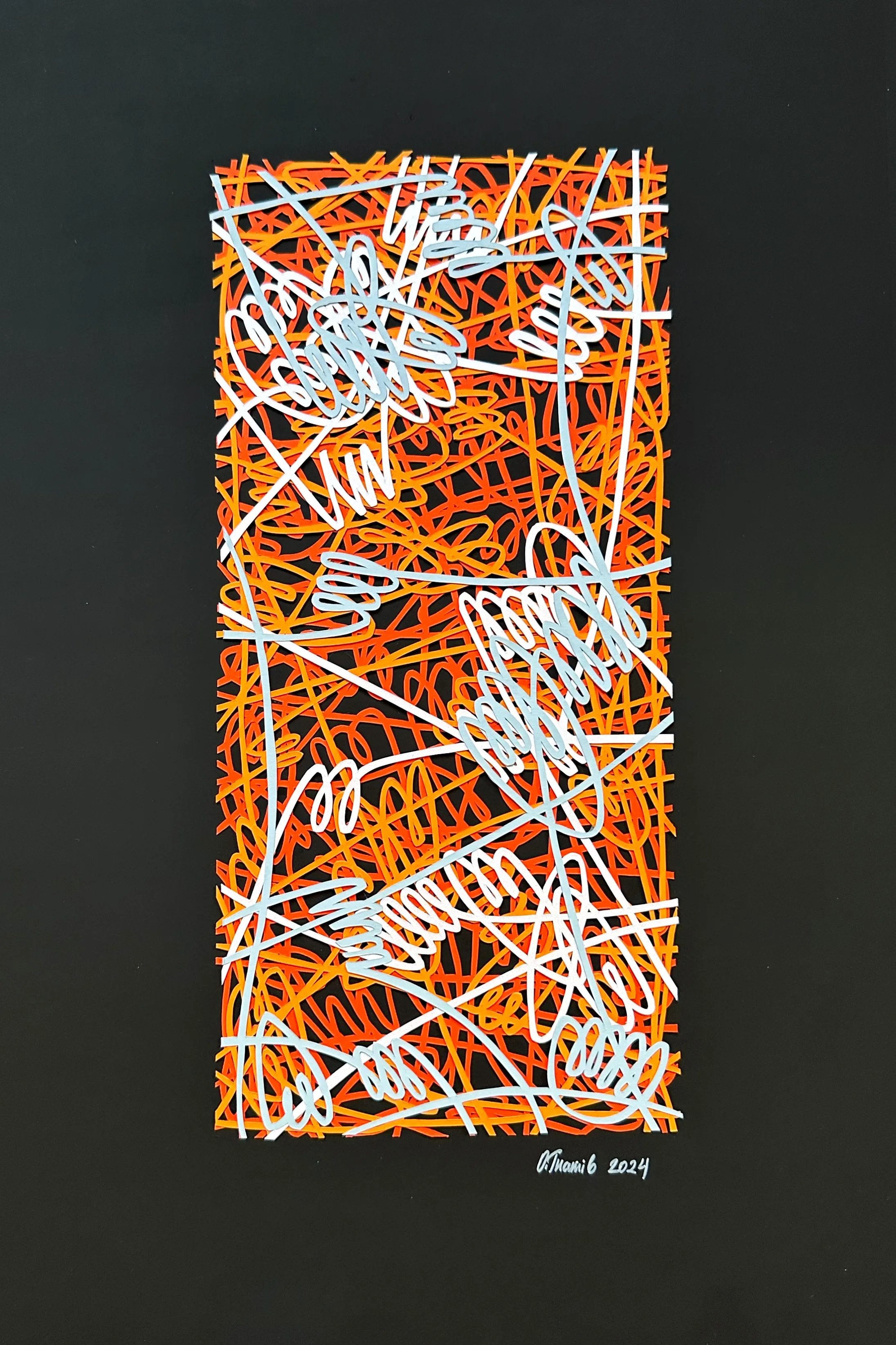 Image of Hot orange by Olha Hnativ, size: 50х30, made of Paper, papercutting, Papercut medium, from Lviv